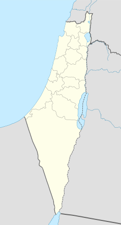 Mapa konturowa Mandatu Palestyny, blisko centrum u góry znajduje się punkt z opisem „Rantija”
