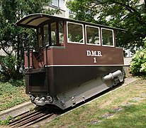 Ehemaliger Standseilbahnwagen bei der Talstation