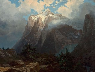 "Mount Brewer from King's River Canyon", Albert Bierstadt, 1872