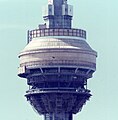Baufortschritt des Turmkorbs, April 1975