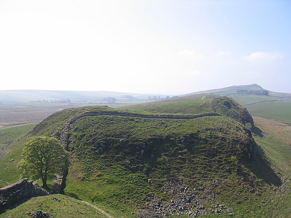View looking west from the north side of Hadrian's Wall