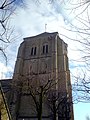 De kerktoren van de Sint-Gilleskerk