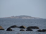 L'île aux Œufs vue de la pointe aux Anglais.