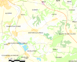 Mapa obce Saint-Bris-le-Vineux