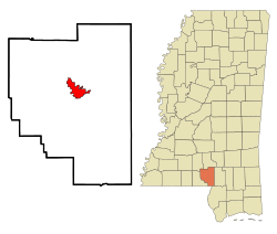 Location in Marion County and the state of Mississippi