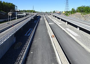 Trafikplats "Lindvreten norra", vy västerut, maj 2020.