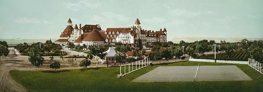 Hotel del Coronado, by William Henry Jackson (edited by Durova)