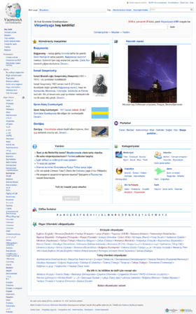 halaman utama Wikipedia bahasa Tatar Krimea pada 30 Januari 2015