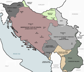 Localização de Território de Montenegro sob Ocupação Alemã