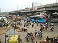 Chandapura Bus stop towards Hosur. The flyover can be seen