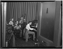 Donn Trenner (right) with Helen Carr, Sammy Herman, Joe Bianco, Nola's, New York, N.Y. ca. February 1947. Photograph by William P. Gottlieb