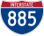 Interstate 885 marker