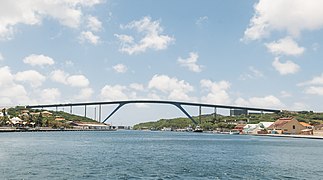 The Queen Juliana Bridge over St. Anna Bay