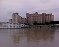 View of the Kolkata City from a steamer