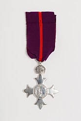 MBE badge and riband (military division)