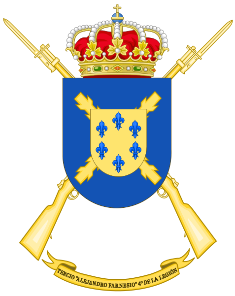 File:Coat of Arms of the 4th Spanish Legion Tercio Alexander Farnese.svg