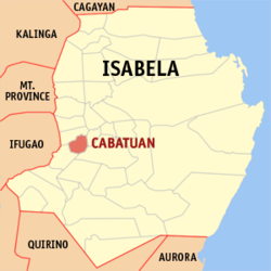 Map of Isabela with Cabatuan highlighted