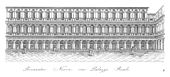 Elevation of the Procuratie Nuove (c. 1580), print from Quadri-Moretti (1831)