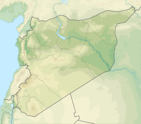 カシオン山 Mount Qasiounの位置（シリア内）