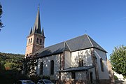 Façade sud-ouest de l'église Saints-Nabord-et-Gorgon.