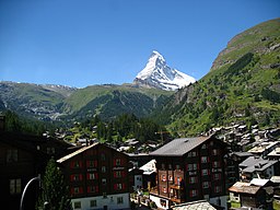 Zermatt med Matterhorn i bakgrunden