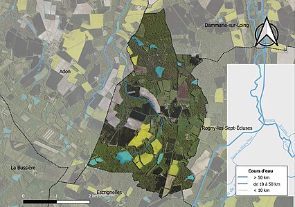 Carte orthophotographique de la commune en 2016.