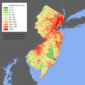 Population density by census tract