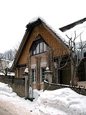 Studenta projekto de Le Corbusier, Vilao Fallet, nome ĉaledo en La Chaux-de-Fonds, Svisio (1905)