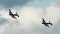 The CWH and BBMF Lancasters during a display in 2014