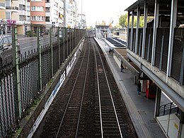 Les voies vues en direction d'Argenteuil.