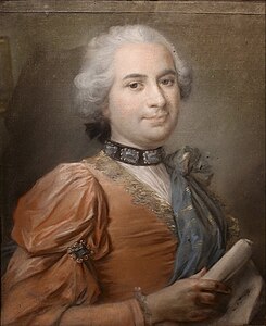 Portrait de Pierre de Jélyotte (attribué à L.V), pastel sur deux feuilles assemblées, datation inconnue, collection particulière.