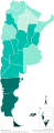 HDI map of Argentinian provinces in 2016