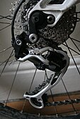 A 2008 Shimano XT rear derailleur