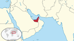 Mapa the United Arab Emirates