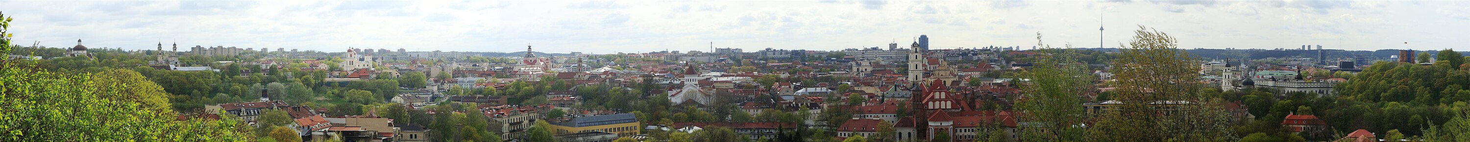Panoramatická fotografia mesta Vilnius