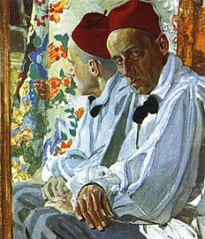 Portrait de Meyerhold par Alexandre Golovine en 1917.