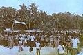 Image 27A demonstration (Muzhaahira) in Fua Mulaku in support of the government, 1981. (from History of the Maldives)