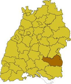 Poziția regiunii Districtul rural Biberach