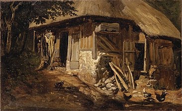 Chaumière normande, vieux Trouville Paul Huet, Années 1830 Musée du Louvre