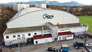 Außenansicht ROFA-Stadion Rosenheim