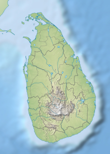 Map showing the location of Kanneliya–Dediyagala–Nakiyadeniya