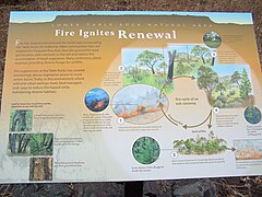 The sixth interpretive sign on the Lower Table Rock Trail