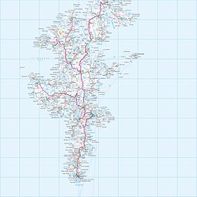 Mapa de las Shetland (Ordnance Survey, 1:250.000)