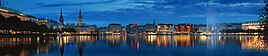 Inner Alster Loch at dusk