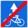 End of cycle lane