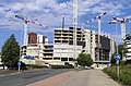 Travaux de construction de l'aréna en août 2020.