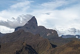 Vue du pico da Neblina depuis le Brésil.