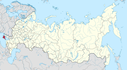 Krims placering i Rusland (de facto)
