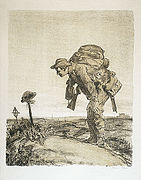 'One of the old platoon' (1917) (lithographic print).