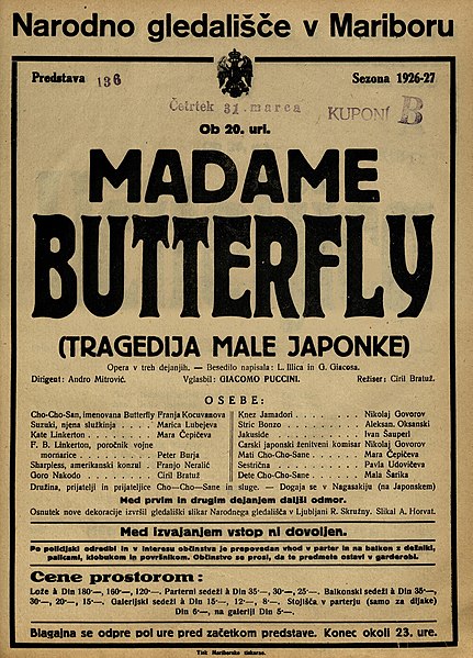 File:Plakat za predstavo Madame Butterfly v Narodnem gledališču v Mariboru 31. marca 1927.jpg